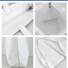 10oz/12oz/16oz plain white round women cotton stripe canvas beach tote shoulder bag wholesale