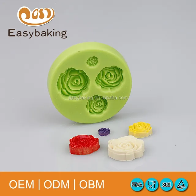 classic 4 in 1 daisy gumpaste rose flower silicone cake decorate