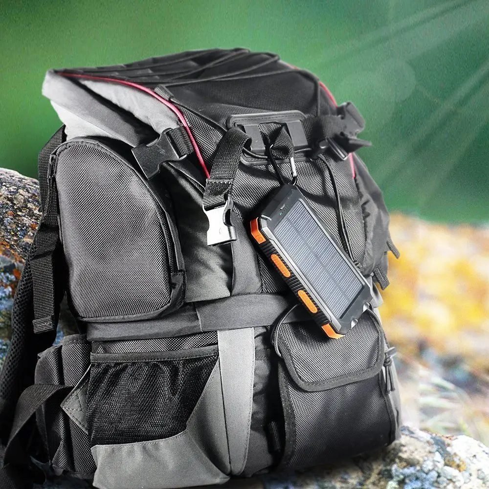 Solar Charger with Urgent Power Bank Compact Durable Waterproof Charges Cell Phone Power Bank While Outdoor Traveling - ANKUX.COM