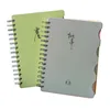 DIY Promotional notepad spiral notebook with dividers and colored pages