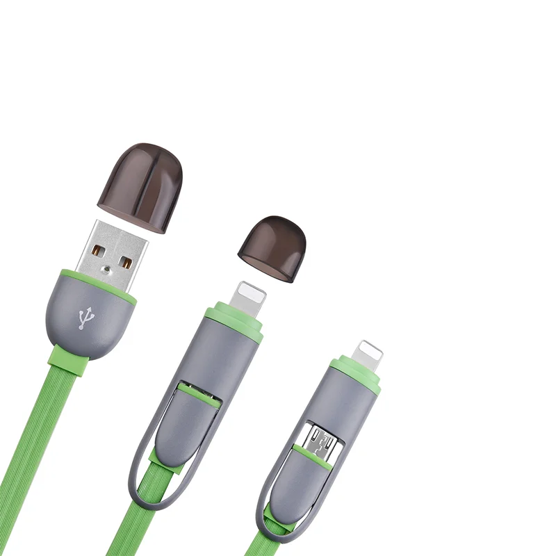 2in1 USB Charging Cable Multifunction USB Cable 2 in 1 Retractable Data Cable for iPhone, for Type C - ANKUX.COM