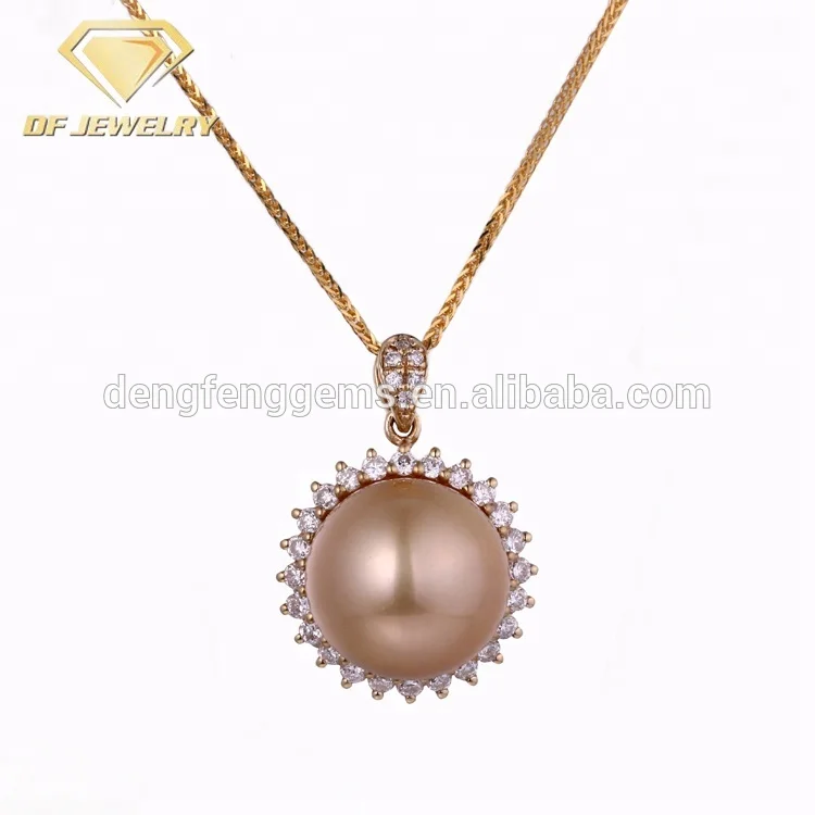 Long Chain Gold Pearl Necklace