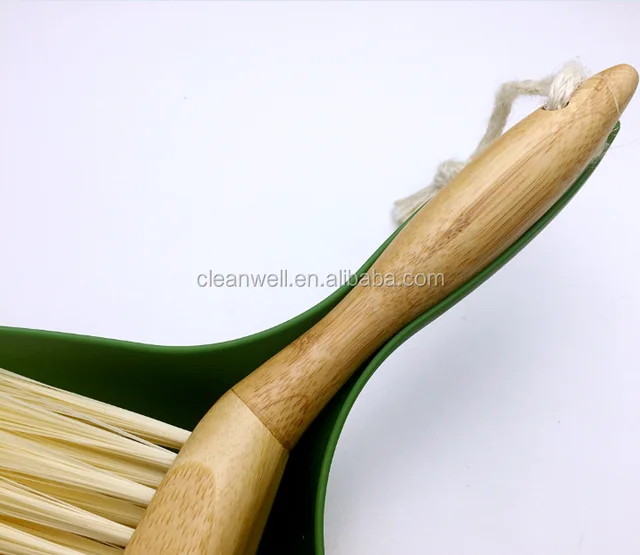 new design bamboo broom and dustpan set