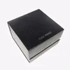 Luxury Black Padded Paper Watch Boxes Custom Logo Watch packaging Box with Insert
