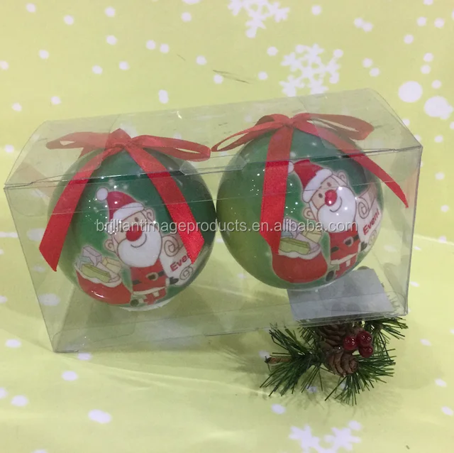 popular polyfoam christmas ball with pvc gift box