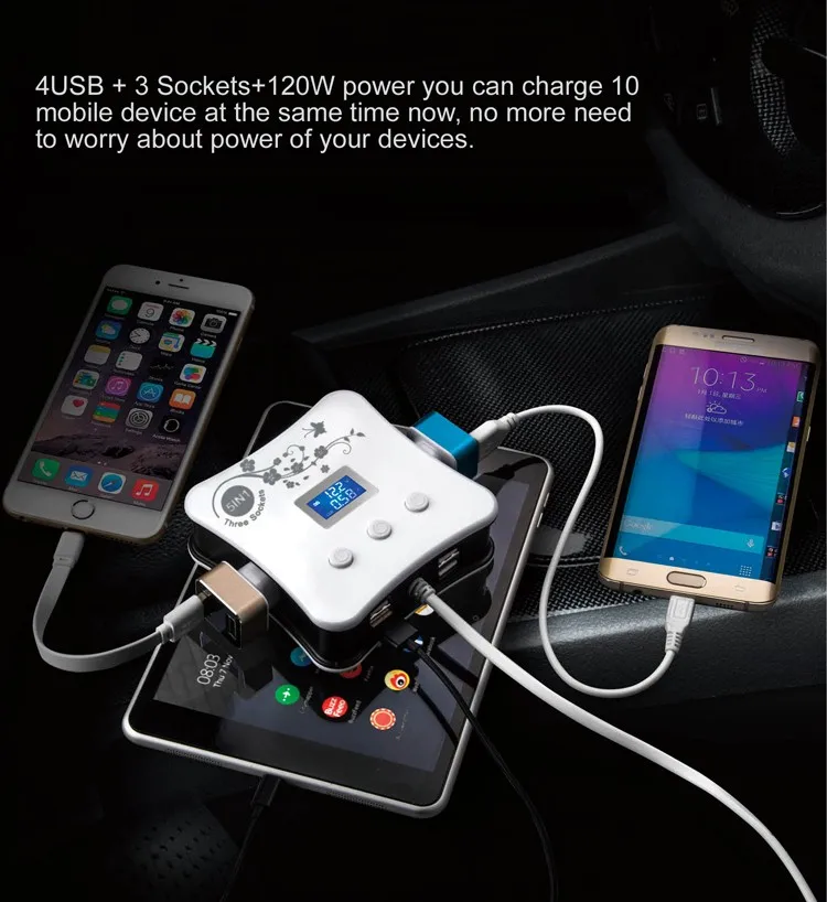 24 USB ports 3 cigarette sockets 5 IN 1 High speed cell USB phone car charger car battery charger New Arrival 5 IN 1 delicate Design High speed cell USB phone car charger 5V 2.1A, car battery charger car phone charger Wholesale triple promotional USB 5V 2.1A High speed cell iphone car charger, Shenzhen GXY Electronic Co., Ltd