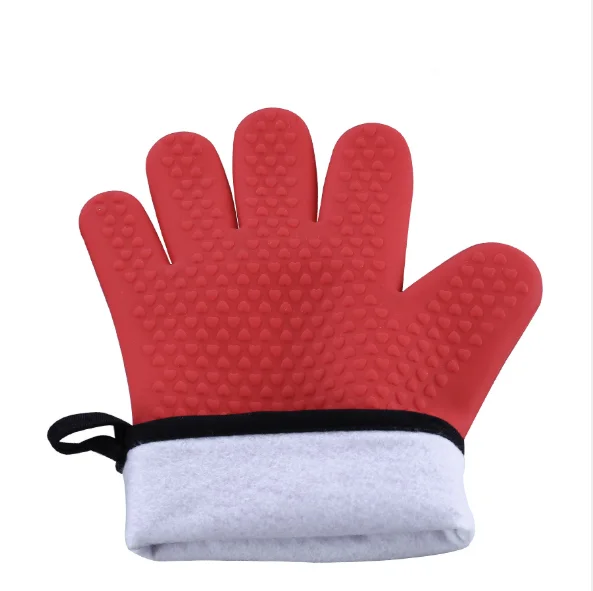 Customized BBQ Grilling Gloves Wholesale Heat Resistant Kitchen Silicone Oven Mitts OEM & ODM Waterproof Non-Slip Pot Holder