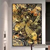 Chinese Manufacturer Cheap Cost Gold Carp Fish Oil Canvas Painting for Home Wall Decor Framed Canvas Printed Art Patterns