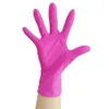 Magenta Color Safety Disposable medical nitrile glove / Pink color Latex free Examination Medical Gloves
