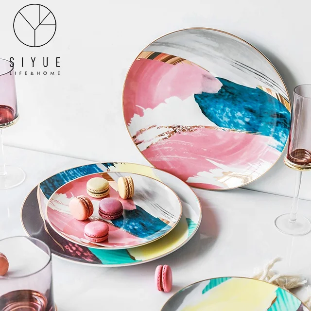 Nordic Luxury Round Exquisite Glazed Colored Customized Charger Ceramic Plates Dishes For Restaurant And Home 1377
Nordic Luxury Round Exquisite Glazed Colored Customized Charger Ceramic Plates Dishes For Restaurant And Home 1377