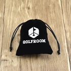 Custom Logo Jewelry Promotional Packaging Pouches Black Velvet Drawstring Dice Gift bag