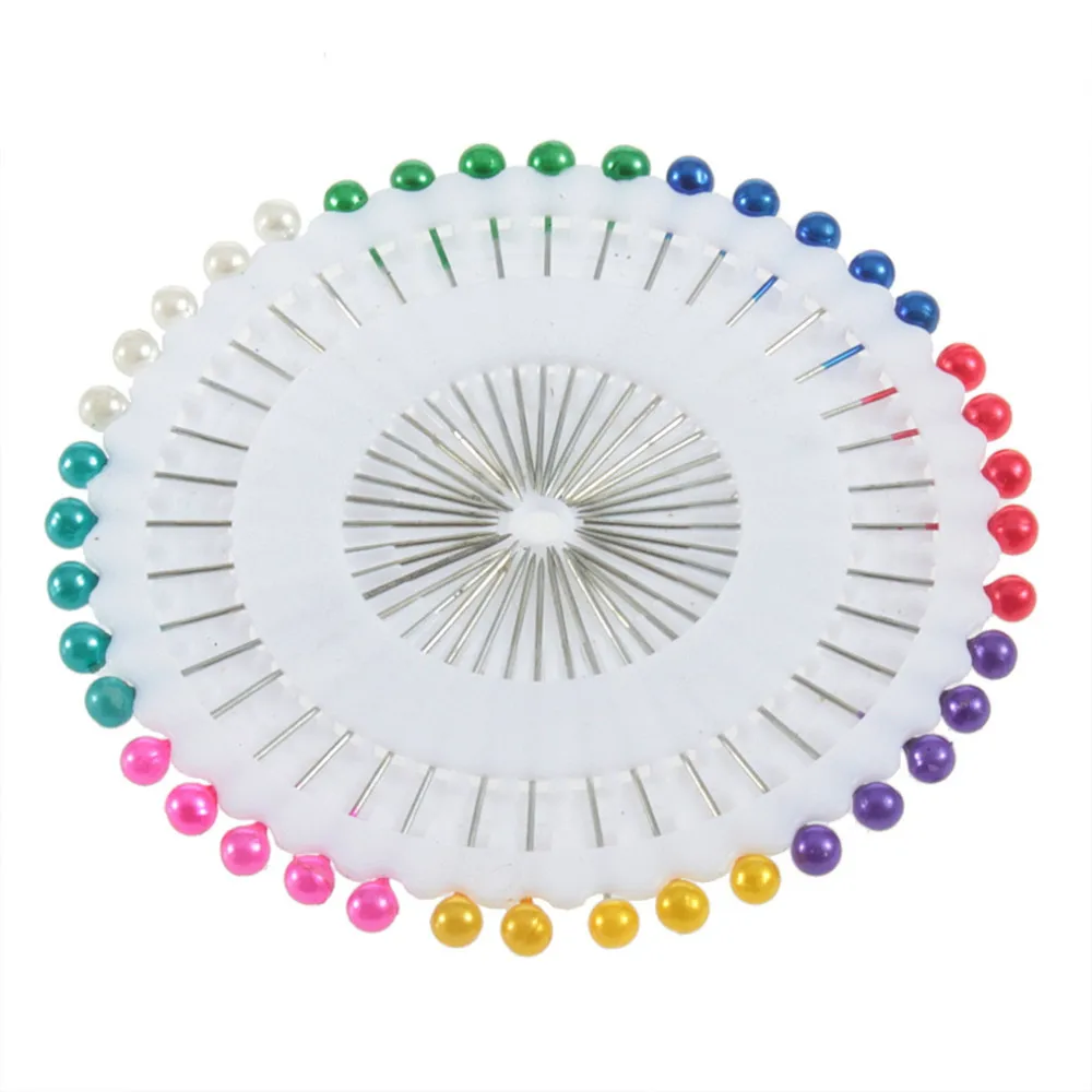 480pcs/Set Multi Colour Round-Head Fau Pearl Decorating Pin Dressmaking Sewing Pin Craft Tool