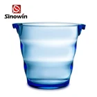 Novelty Wine Gifts Acrylic Bucket Insulated Durable Round Handle Ice Buckets
