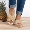 SP1470E 2019 New Women Flat Heel Handmade Linen Han Style Casual Sandals