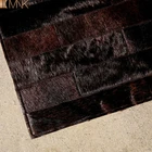 PU Backing Luxury Office Decor Patchwork Cow Leather Rug