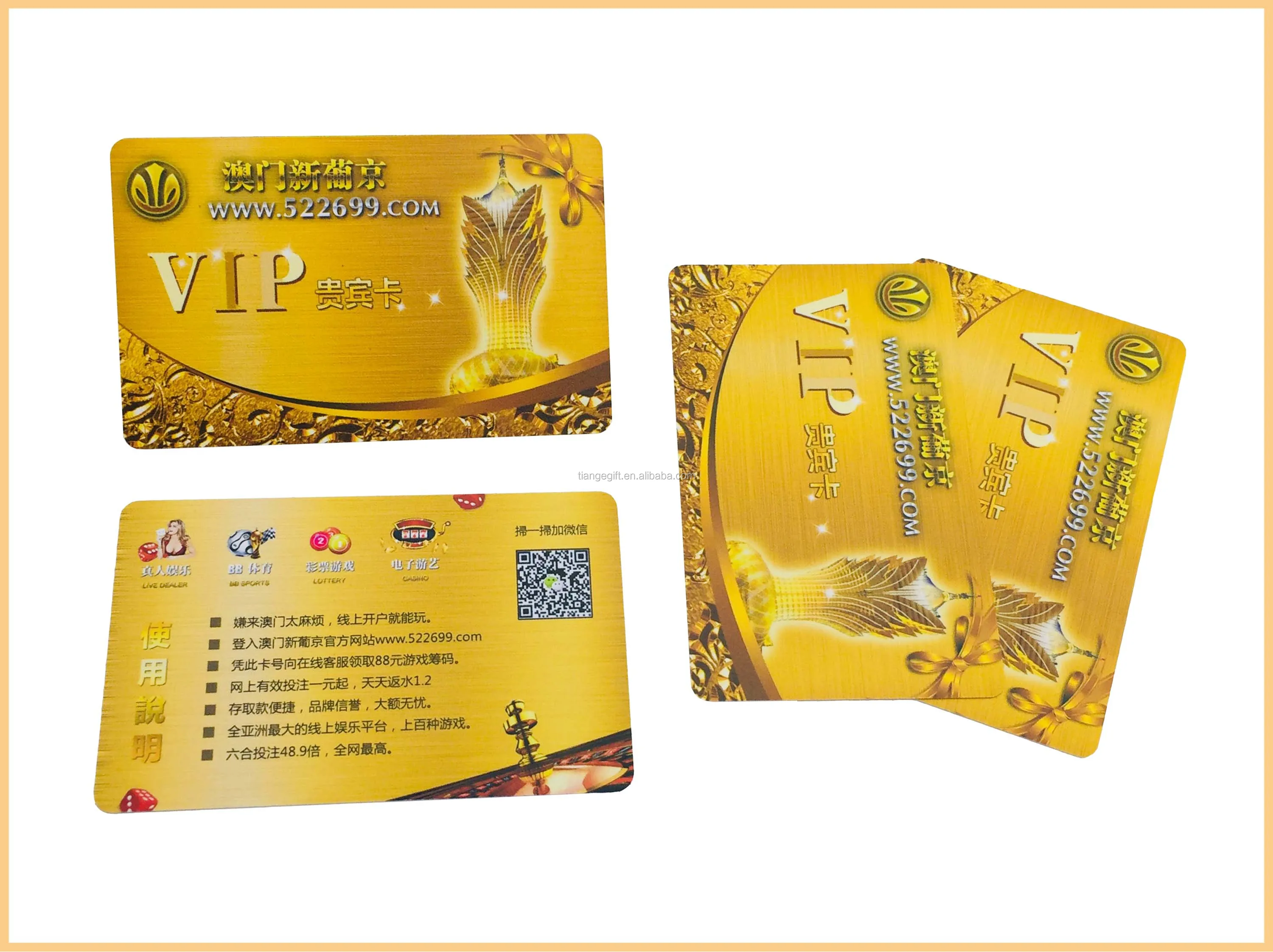 custom pvc guarantee card standard size vip gift