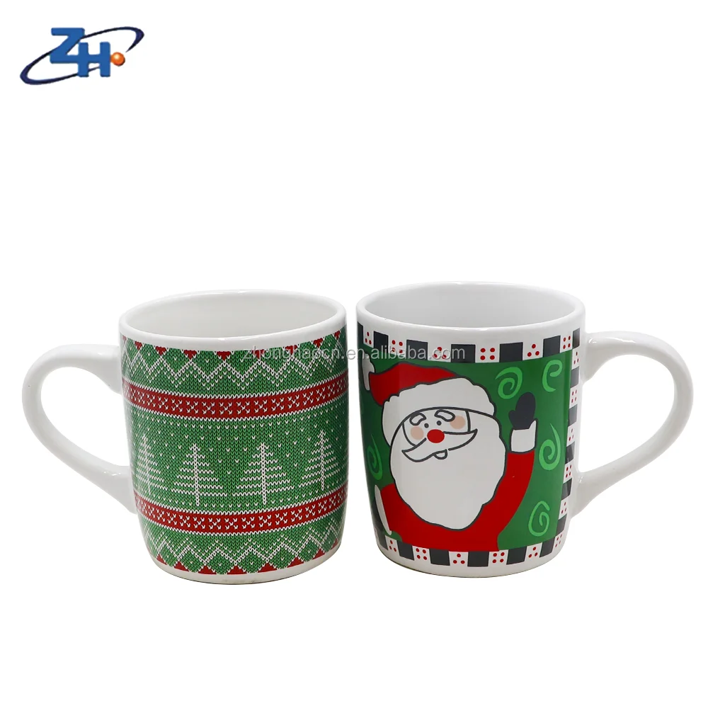 christmas theme sublimation custom decal ceramic coffee mug