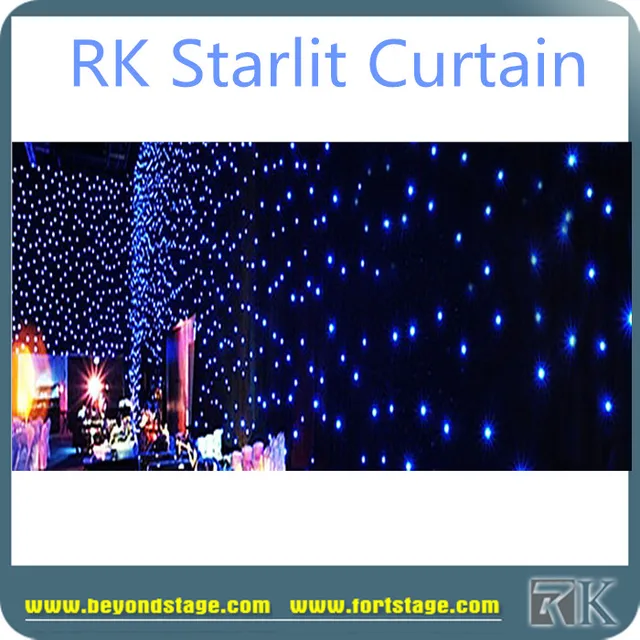 hot sale led starlit curtains / led curtains backdrops / led