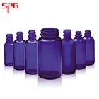 Blue Glass Bottle Containers for Tablet/pills Wide Mouth
