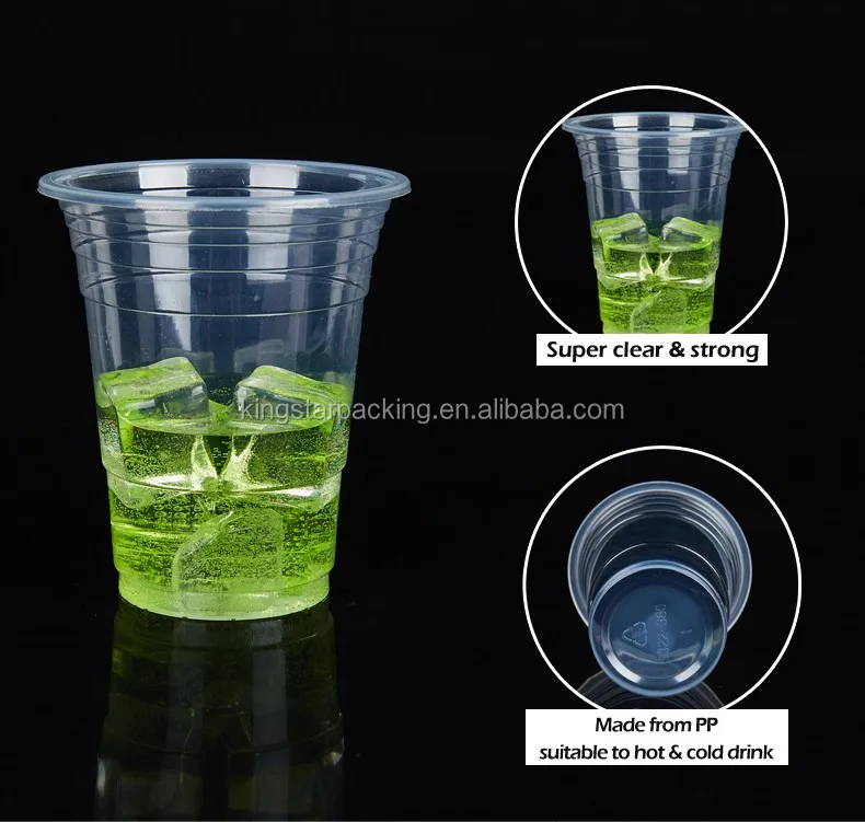 340 ml clear disposable cups 12oz smoothie plastic beverage cup