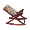 Rocking wooden pedicure portable folding foot stool