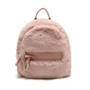 Factory Direct Custom OEM Designer Cute Mini Pink Artificial Wool Faux Fur Backpack Bag College School Rucksack Bag For Girl