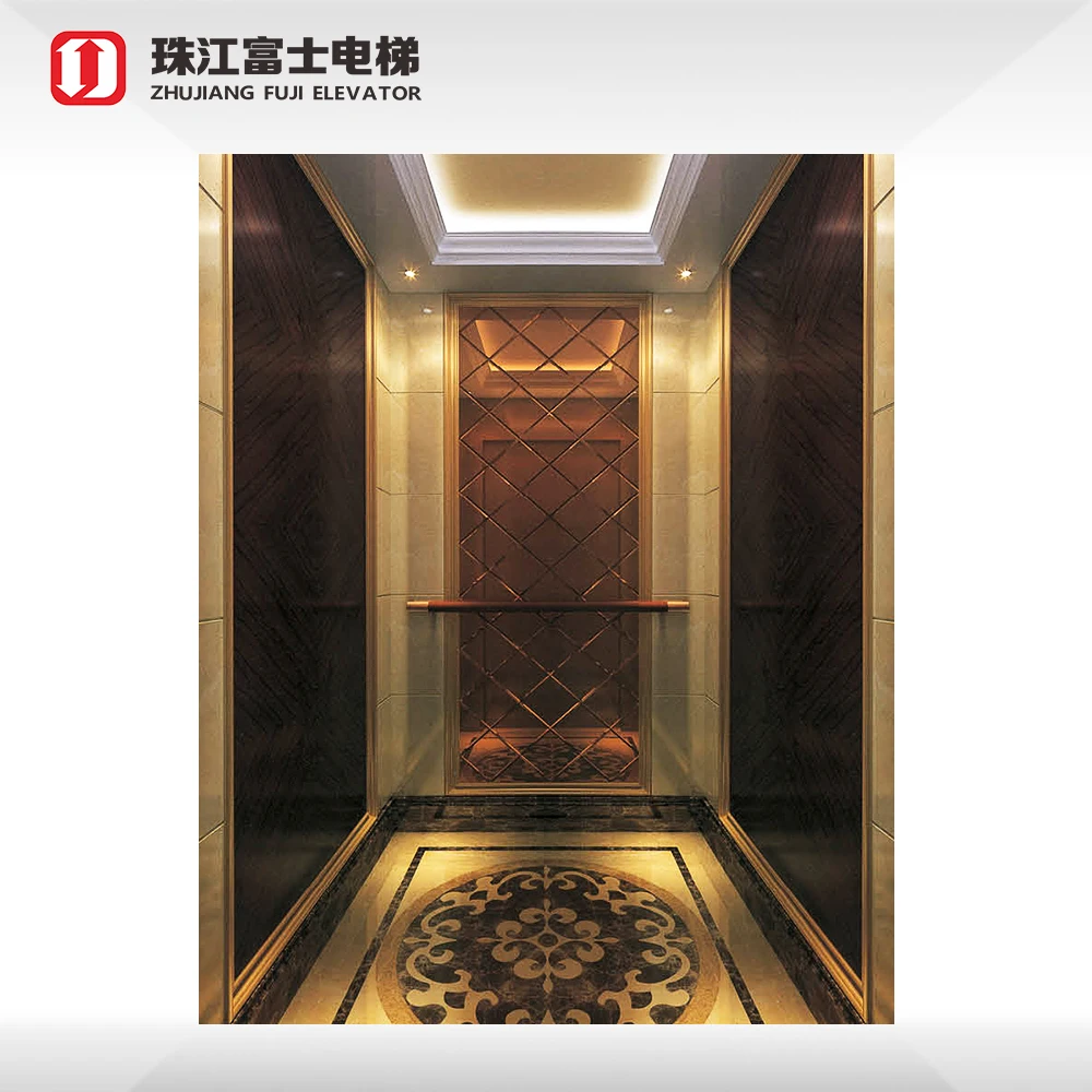 ZhuJiangFuJi Titanium Plating 8 passenger elevator price Passenger Elevator For Sale