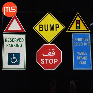 high visibility road safety traffic signs