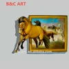 High quality animal photos running horse printing 3d wall art canvas painting