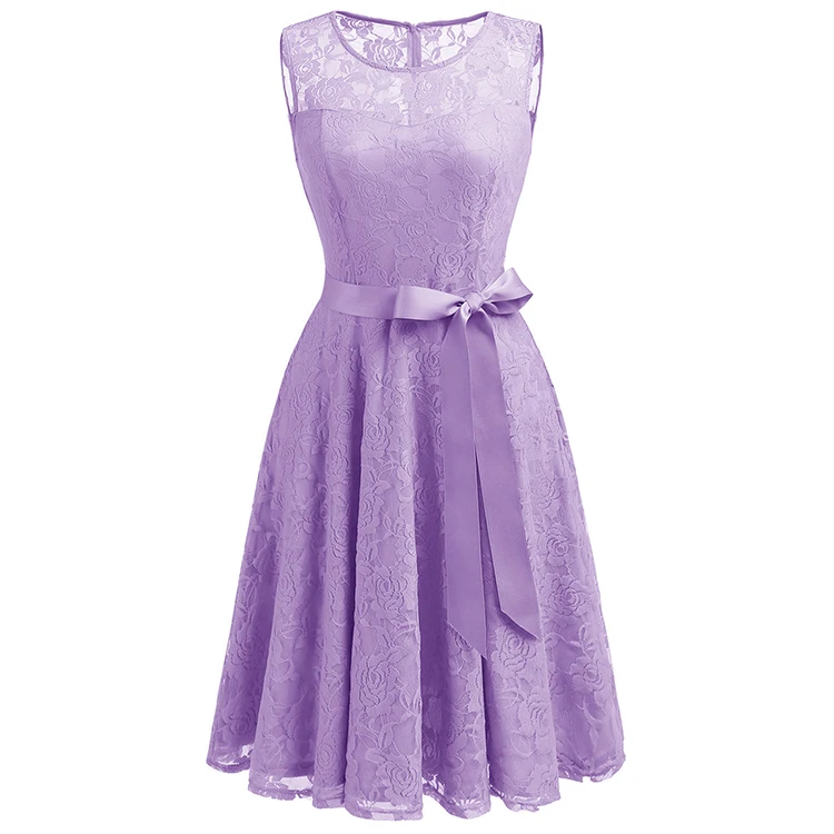 

1950s round neck sleeveless lavender vintage dress, Lavender and color chart colors