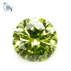 Alibaba hot sale round 5mm AAAAA apple green cubic zirconia price