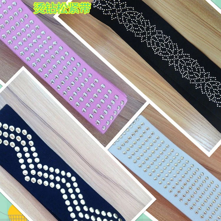 Factory outlet roll textiles lace ribbon printing rhinestone motif automatic hot fix tape machine