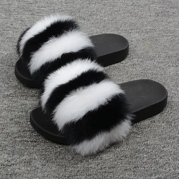 flip flops with fur on top