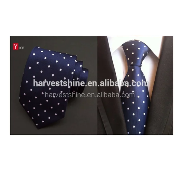 2018 fashion high quality polyester dot pattern neck ties for