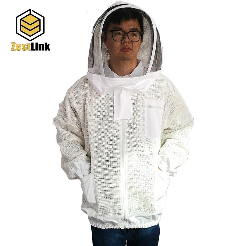 Apicultura equipo de China ODM/OEM tres capas para la apicultura protección ventilada de algodón traje de abeja/chaqueta
