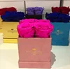 Nice square velvet flower gift box packaging