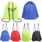 Accept Customized Logo Folding Sport Backpack Nylon Drawstring Bag Home Travel Storage Use