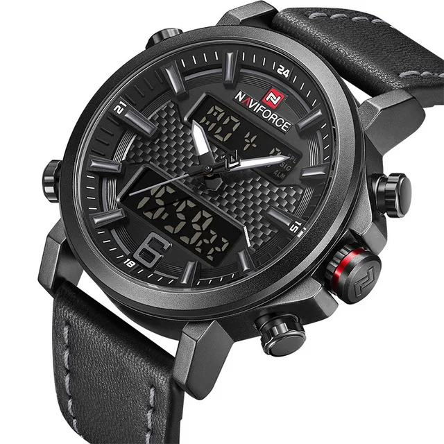 NAVIFORCE 9135 Mens Sports Watches Quartz Clock Top Brand Luxury Male Fashion Leather Waterproof Military Wrist Watch
NAVIFORCE 9135 Mens Sports Watches Quartz Clock Top Brand Luxury Male Fashion Leather Waterproof Military Wrist Watch