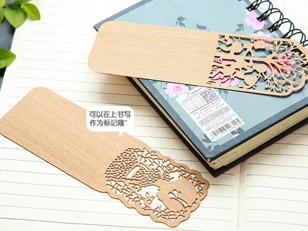 hollow wood bookmarks