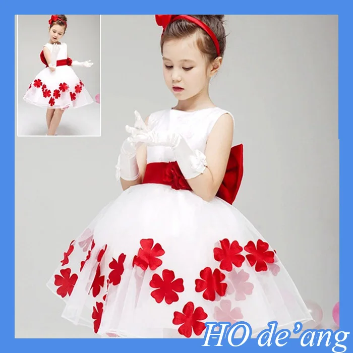 HOGIFT Flower children girl dress,Wholesale children's boutique clothing Girls Dresses In stock items, Girls Wedding Dresses