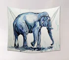 Custom Design Southeast Asia Elephant Totem Pattern Shawl Square Silk Scarf