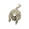 Olivia Men Halloween gifts Stainless Steel Tribal Chief Skull Gothic Silver Pendant