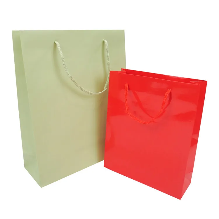 Wholesale Custom Print Shopping Packaging Kraft Paper Bag Kraft Paper Tote Bag With Handle
