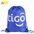 Promotional Sports Gym Sack Polyester Drawstring Bag With Logo Printed
