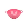 Eco friendly melamine vegetable colander bowl , pink colander