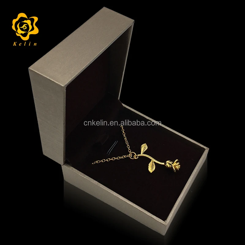 Cangnan Kelin offer Gold Rose necklace with rose shaped pendant and nice gift box, Gold/silver/rose gold
Cangnan Kelin offer Gold Rose necklace with rose shaped pendant and nice gift box, Gold/silver/rose gold