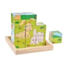 Rolimate large size cartoon pattern 6 wooden puzzle cube wooden puzzle block puzzle