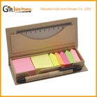 Eco Kraft Stikcy Note Memo Pad with Pen Ruler