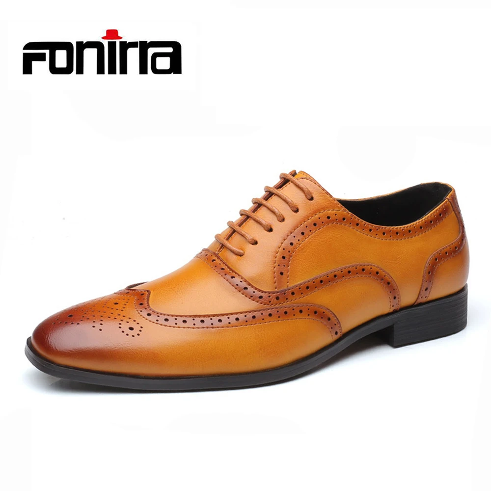 Fashion Style Mens Brogue Big Size Shoes Top Lace Up Office Formal Shoes, Brown/black/yellow
Fashion Style Mens Brogue Big Size Shoes Top Lace Up Office Formal Shoes, Brown/black/yellow