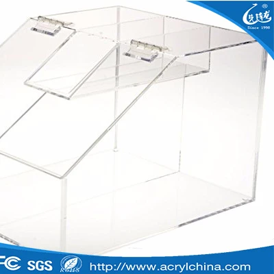 wholesale Counter top Scoop Bin Dual Compartments acrylic candy display rack box